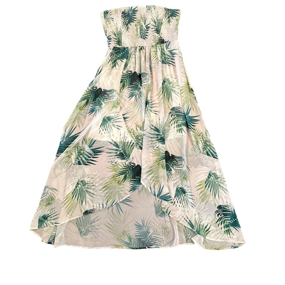 Beach VayCay Dress: White and Palm Leaves adorn this effortlessly chic frock.